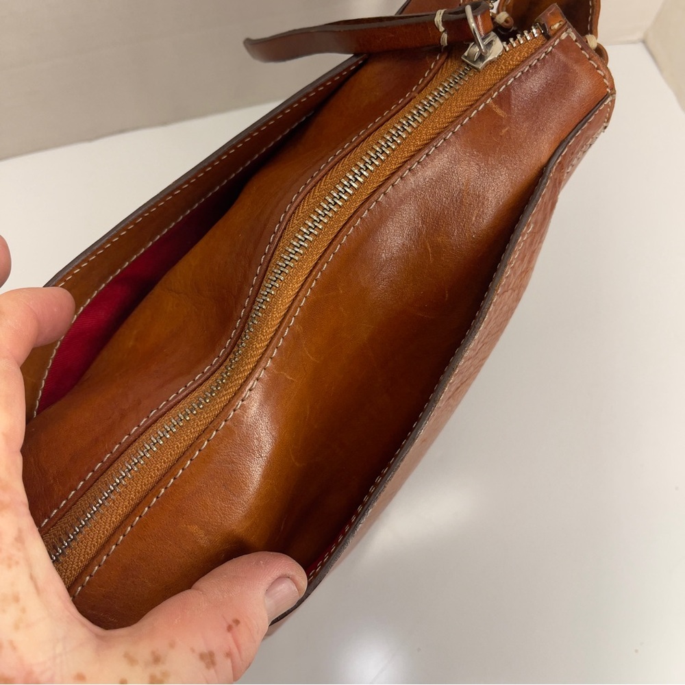 Cavalcanti Genuine Elegant Brown Leather Women’s Crossbody Bag - Picture 11 of 14